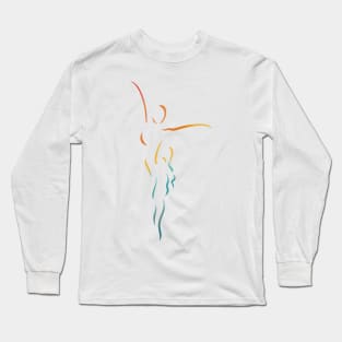 Ballerina abstract art print Long Sleeve T-Shirt